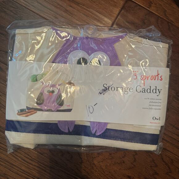 3 Sprouts Canvas Storage Bins Laundry Toy Basket Kids set of 3 elephant owl - Picture 4 of 9